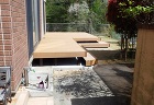 木目調がリアルな人工木のデッキ 郡山市U... デッキ 庭まわり