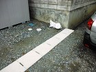 境界をわかりやすくさせた外構　郡山市Ｙ様... 側溝蓋設置