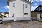 ダイナミックなカーポートとカッコいい門塀... 隣地境界 道路境界 ブロック積み 目隠し...