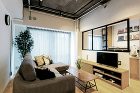 【After】リビング間仕切りとTV台と集中暖房器具収納の造作家具