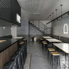 広告用CGパース制作：飲食店事例 Cafe CGパース/建築パース 制作実績 図面02