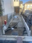 大阪・オリーブがシンボルツリーの外構施工... 大阪吹田市の旗竿地のエクステリア長いアプ...