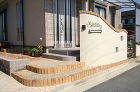 オリジナル門柱　アイアン表札