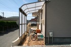 自転車置き場　サンクテラスＲ　と目隠しパネル