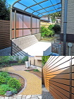 オリジナル腰壁屋根テラス×樹脂・石材舗装小道で庭をリフォーム 柏市T邸 オリジナル腰壁屋根テラス×樹脂・石材舗装小道で庭をリフォーム 柏市T邸