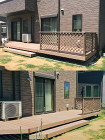 芝→人工木材ウッドデッキ「樹ら楽ステージ」に　印西市Ｏ邸