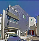 東京でローコストに建てた賃貸併用住宅の外観の画像
