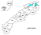 島根県の白地図