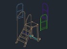 鹿島建設仕様　トラックラダー（可搬式タラップ） 3D