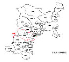 宮城県の白地図