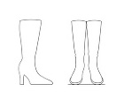 女性用ブーツ(DXF) | CAD-DA... 女性用ブーツ(DXF)