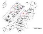 新潟県の白地図