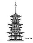 薬師寺の東塔 薬師寺の東塔