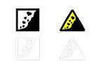 防災標識 - 崖崩れ・地すべり