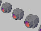 ユニオン継手の3Dデータ dwg CAD... ユニオン継手の3Dデータ dwg