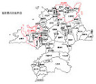 福岡県の白地図