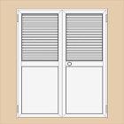 全面ガラリのアルミ框ガラリドア　IM-M... TYPE-D