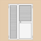 全面ガラリのアルミ框ガラリドア　IM-M... TYPE-G