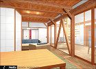I邸新築工事・内観パース（茶の間からの視... home/3dcg/works/image_w1/w1_05.jpg