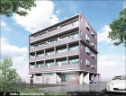 京都××マンション新築工事・外観パース home/3dcg/works/image_w3/w3_01.jpg