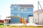 ブルーの外観が特徴の北欧住宅|群馬県全域...
