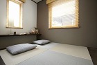 大きな木製サッシのおかげで明るい空間に 大きな木製サッシのおかげで明るい空間に
