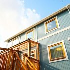 ブルーの外観が特徴の北欧住宅|群馬県全域... ブルーの外観が特徴の北欧住宅