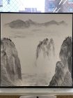漆喰水墨画風仕上げ | - 施工事例・仕... 漆喰を使った水墨画風仕上げ壁サンプル
