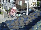 埼玉県和光市　瓦屋根塗装 中塗り