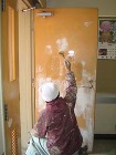 ドア塗装など塗り替え施工例：No8 埼玉... パテの吸込み防止のためラック塗布
