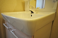 東京都東村山市 リフォーム 洗面化粧台 オフト 取替工事 INAX 