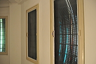 東京都中央区 ガラス ガラスパテ アンティーク調 窓枠 