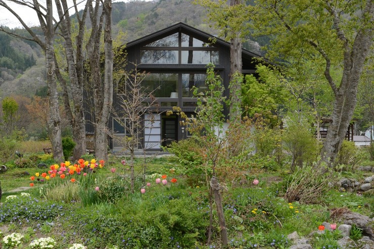 白馬の家(白馬村)?外観　外壁：信州産産唐松ラフ仕上