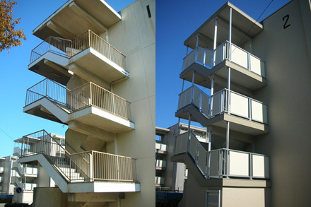 公共住宅目隠し改修(階段)