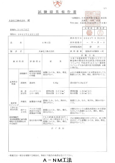 Ａ?ＮＭ工法認定書