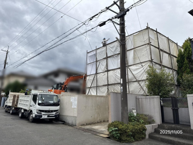 堺市南区K様邸解体現場