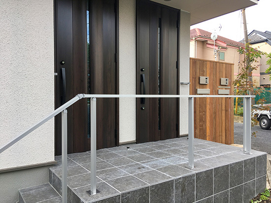 玄関わきに設置したプライベート空間