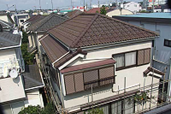 リフォーム前の>セメント瓦