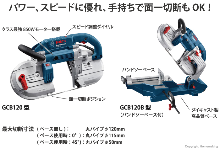 パワー、スピードに優れ、手持ちで面一切断もOK