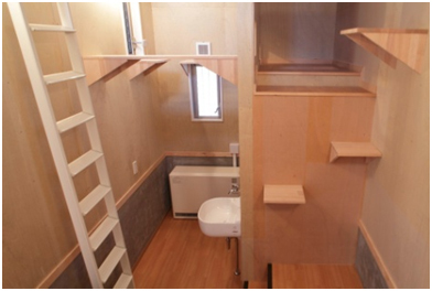 玄関ホール横にあるペット（猫）のための部屋