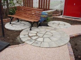 庭・ガーデンに作ったサークルストーン