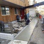 施工中（5）セットバック部コンクリート打設