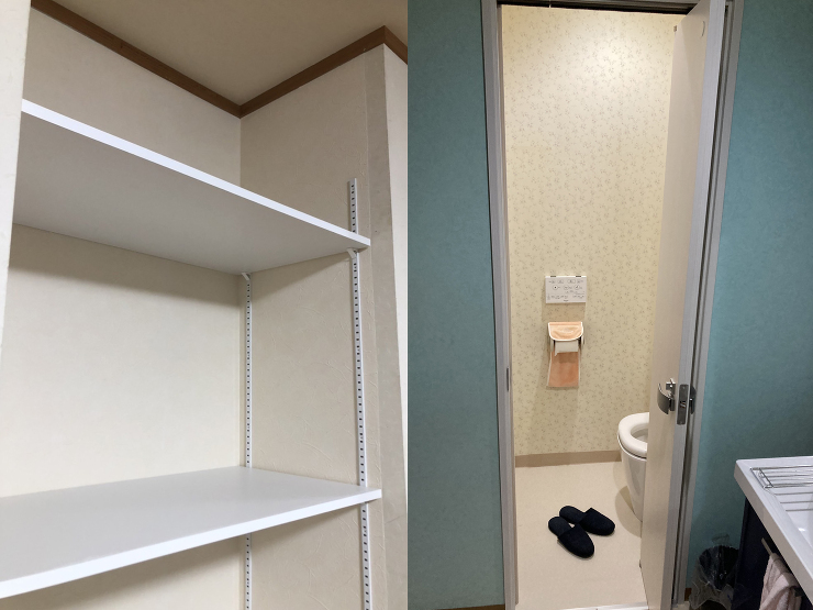 施工事例 トイレのドアがリビングに接して...