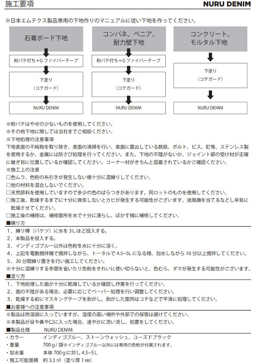 塗るデニム(NURUDENIM)