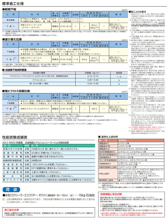 水性ミラクシーラーエコ