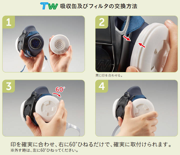 重松　防じん・防毒マスク TW01SC 