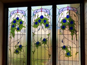 (95)京都府宇治市Ｎ様邸 はめ殺し窓 バラの花 サッシ交換工事 施工前後比較写真