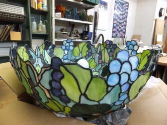 (40)ステンドグラスランプ修理　