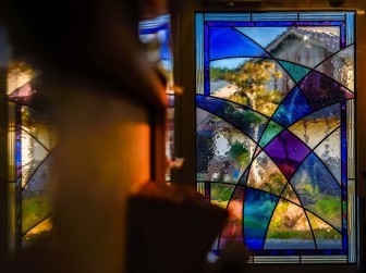 京都府綾部市 多田美容室様 玄関ドア ペアガラス内蔵