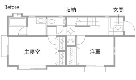 戸建てリノベーション　既存間取り図